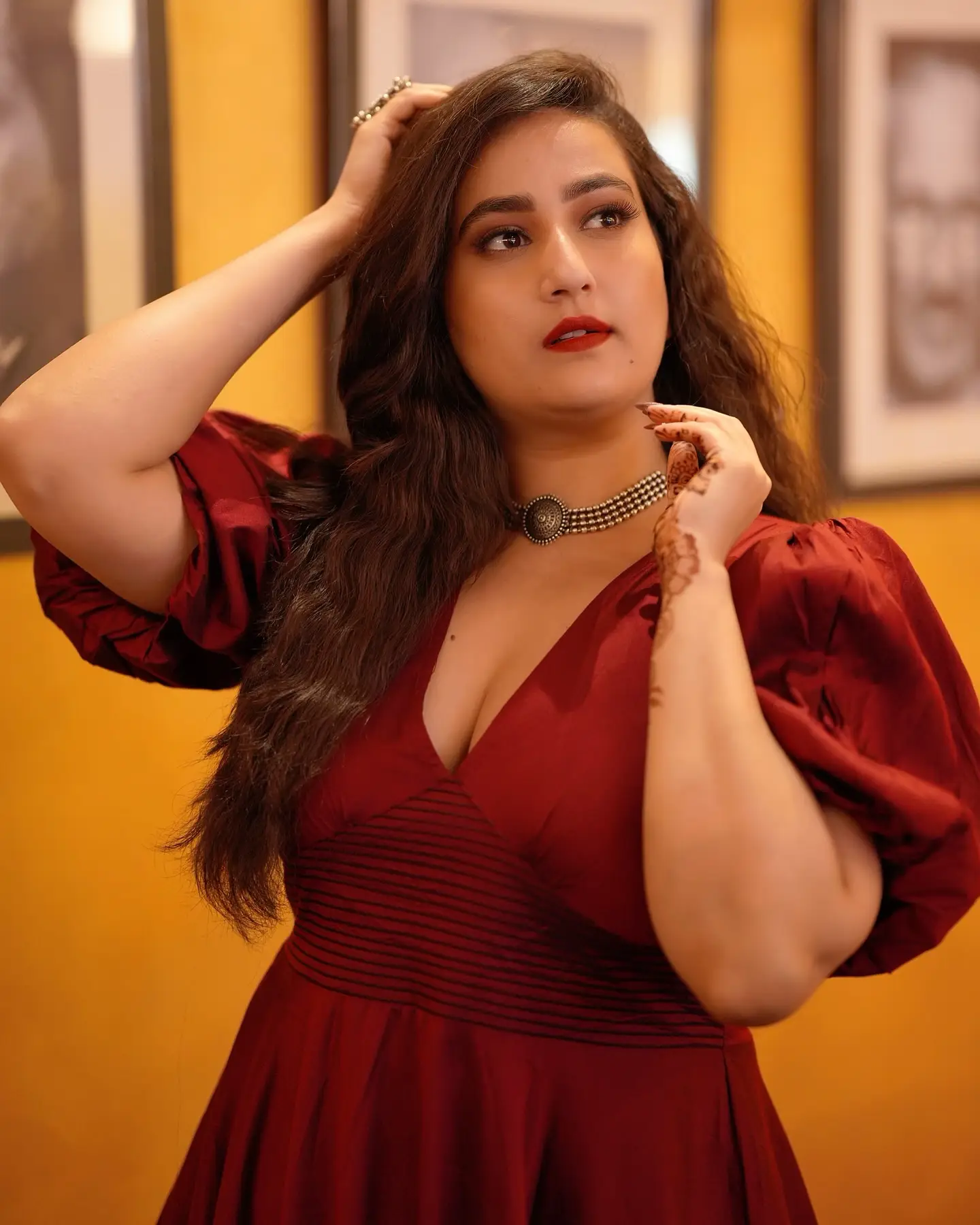 SOUTH TV ACTRESS RAMPALLI MANJUSHA IN MAROON GOWN